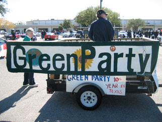 The Harris County Green Party's trailer/float in the 2010 Martin Luther King's Birthday parade