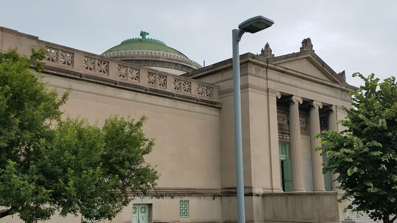 The front of the Oriental Institute at the University of Chicago.